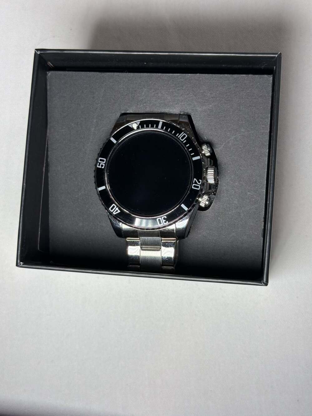 AW12 Stainless Steel Bluetooth Smart Watch Fitness Tracker with Rotating Bezel.